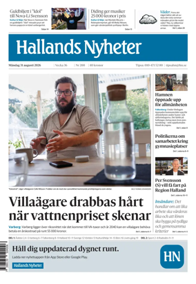 Cover of Hallands Nyheter