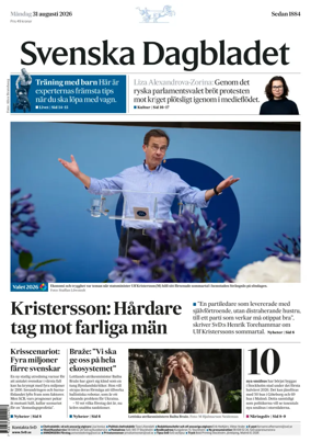 Cover of Svenska Dagbladet