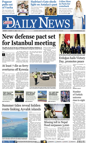 Cover of Hurriyet Daily News & Economic Review