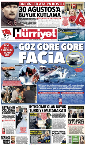 Cover of Hurriyet