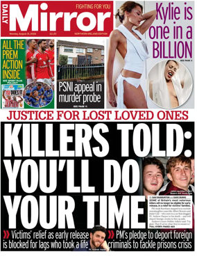 Cover of Daily Mirror (Northern Ireland)