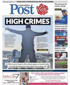 Cover of Lancashire Evening Post