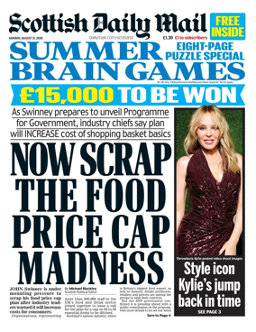 Cover of Scottish Daily Mail