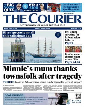 Cover of The Courier & Advertiser (Angus and Dundee)