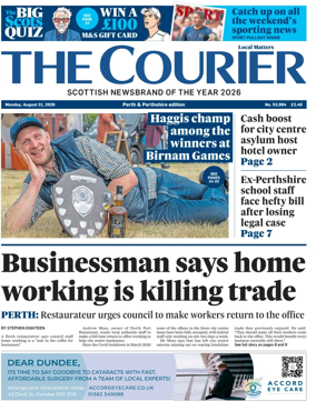 Cover of The Courier & Advertiser (Perth and Perthshire Edition)