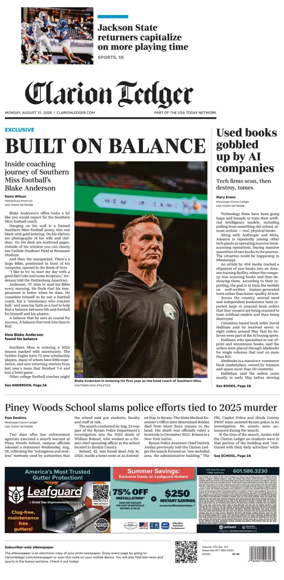 Cover of Clarion Ledger