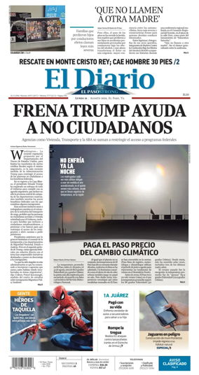 Cover of El Diario de El Paso