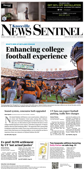 Cover of Knoxville News Sentinel