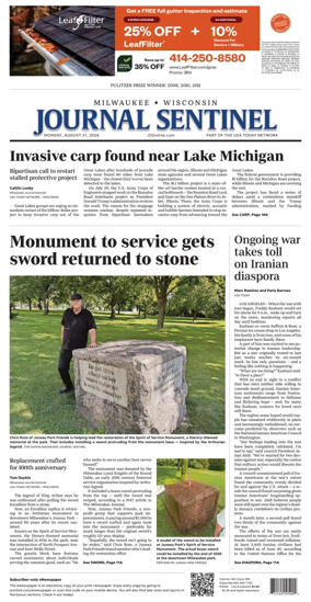 Cover of Milwaukee Journal Sentinel