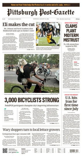 Cover of Pittsburgh Post-Gazette