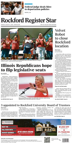 Cover of Rockford Register Star