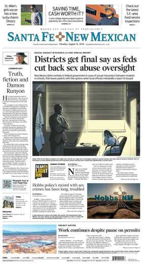 Cover of Santa Fe New Mexican