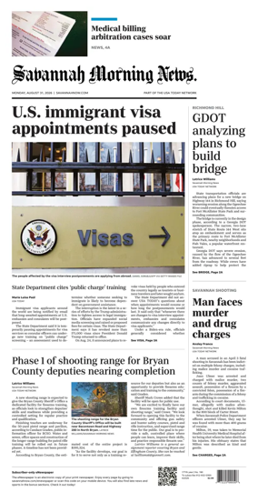Cover of Savannah Morning News