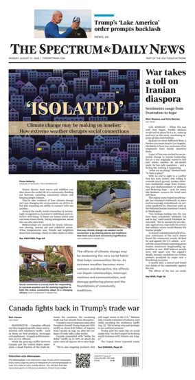Cover of The Spectrum & Daily News