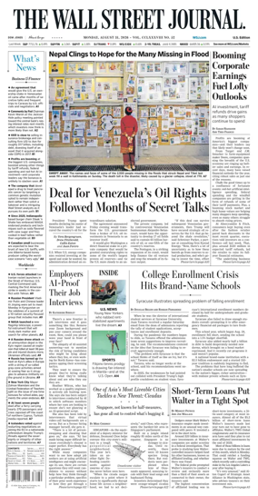 Cover of The Wall Street Journal