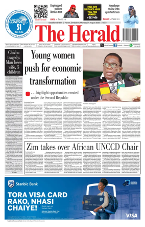 Cover of The Herald (Zimbabwe)