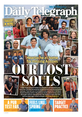 Cover of The Daily Telegraph (Sydney)