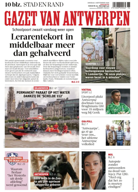 Cover of Gazet van Antwerpen Stad en Rand