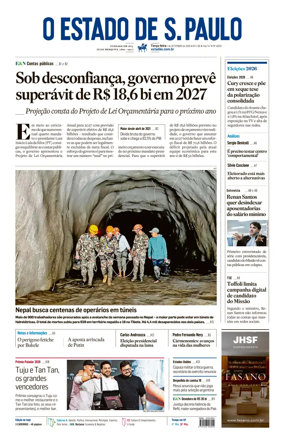 Cover of O Estado de S. Paulo