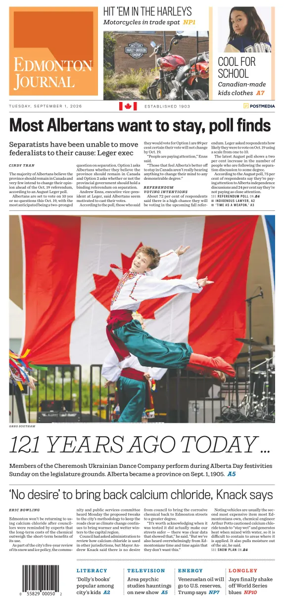 Cover of Edmonton Journal