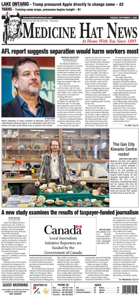 Cover of Medicine Hat News