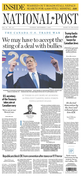 Cover of National Post - (National Edition)