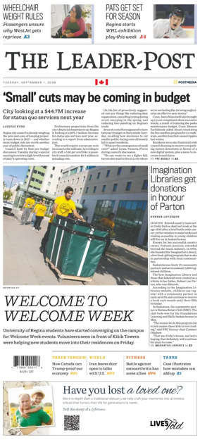 Cover of Regina Leader-Post