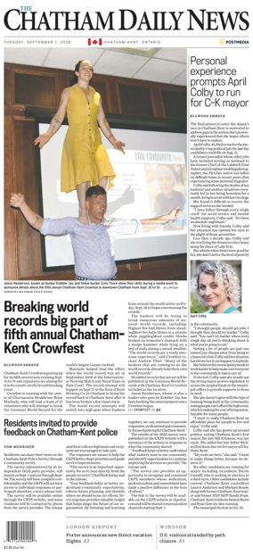Cover of The Chatham Daily News