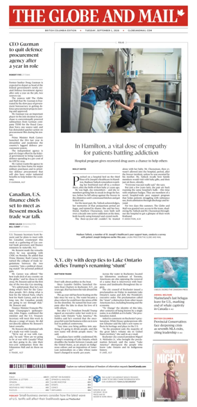 Cover of The Globe and Mail (BC Edition)