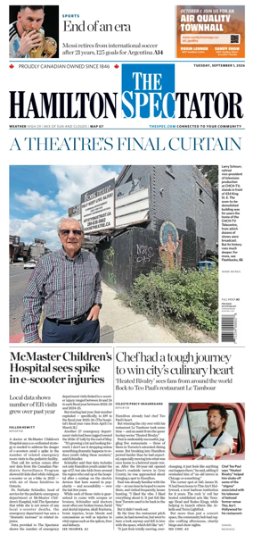Cover of The Hamilton Spectator