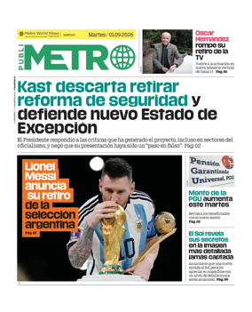 Cover of Publimetro Chile