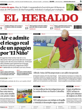 Cover of El Heraldo (Colombia)