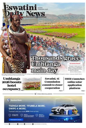 Cover of Eswatini Daily News