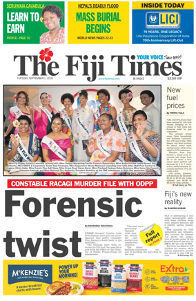 Cover of The Fiji Times