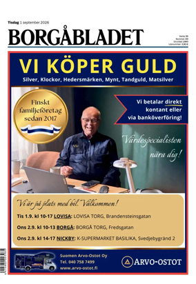 Cover of Borgabladet