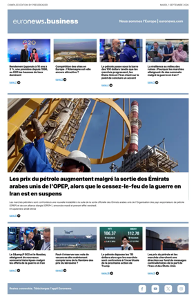 Cover of Euronews Business (French)