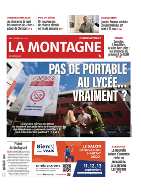 Cover of La Montagne (Clermont-Metropole)