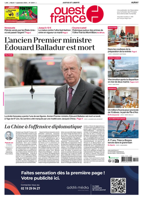 Cover of Ouest France (Auray)