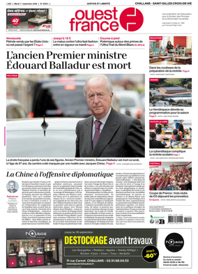 Cover of Ouest France (Challans / Saint-Gilles-Croix-de-Vie)
