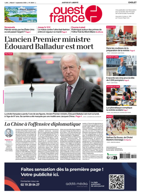 Cover of Ouest France (Cholet)