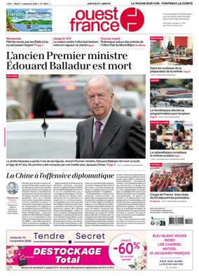 Cover of Ouest France (La Roche-sur-Yon - Fontenay-le-Comte)