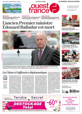 Cover of Ouest France (Les Herbiers / Montaigu)