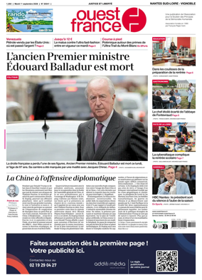 Cover of Ouest France (Nantes / Sud-Loire / Vignoble)
