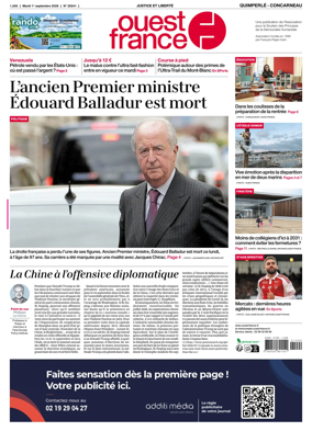 Cover of Ouest-France (Quimperle Concarneau)