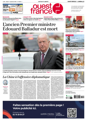 Cover of Ouest-France (Saint-Brieuc Lamballe)