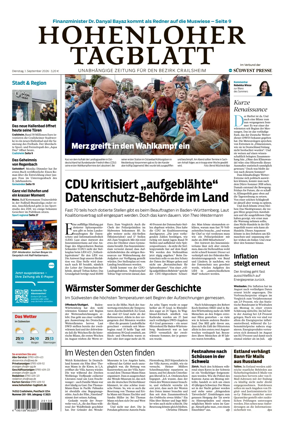 Cover of Hohenloher Tagblatt