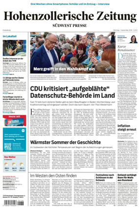 Cover of Hohenzollerische Zeitung
