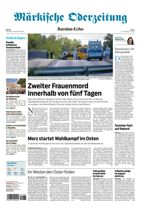 Cover of Markische Oderzeitung Bernau