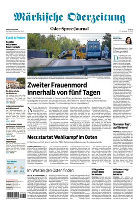 Cover of Markische Oderzeitung Eisenhuttenstadt