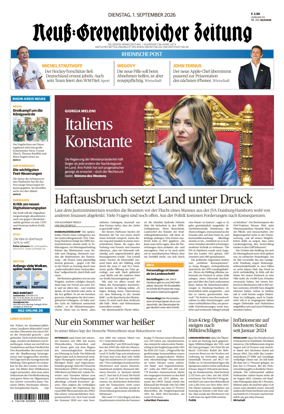 Cover of Neuss-Grevenbroicher Zeitung Neuss